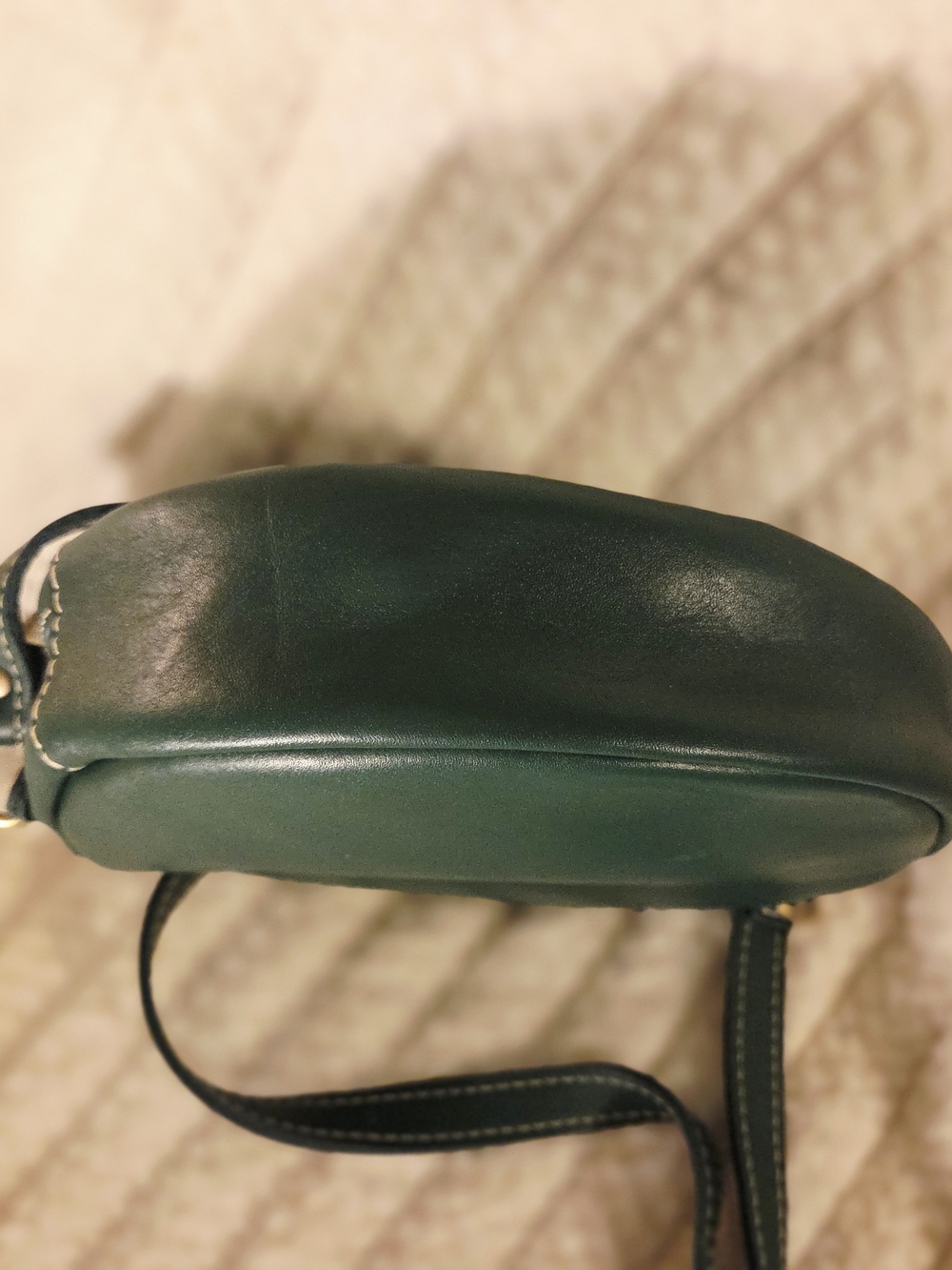 NEW Beautiful Portland Leather Goods Large Circle Crossbody Bag In Peacock - Picture 6 of 8